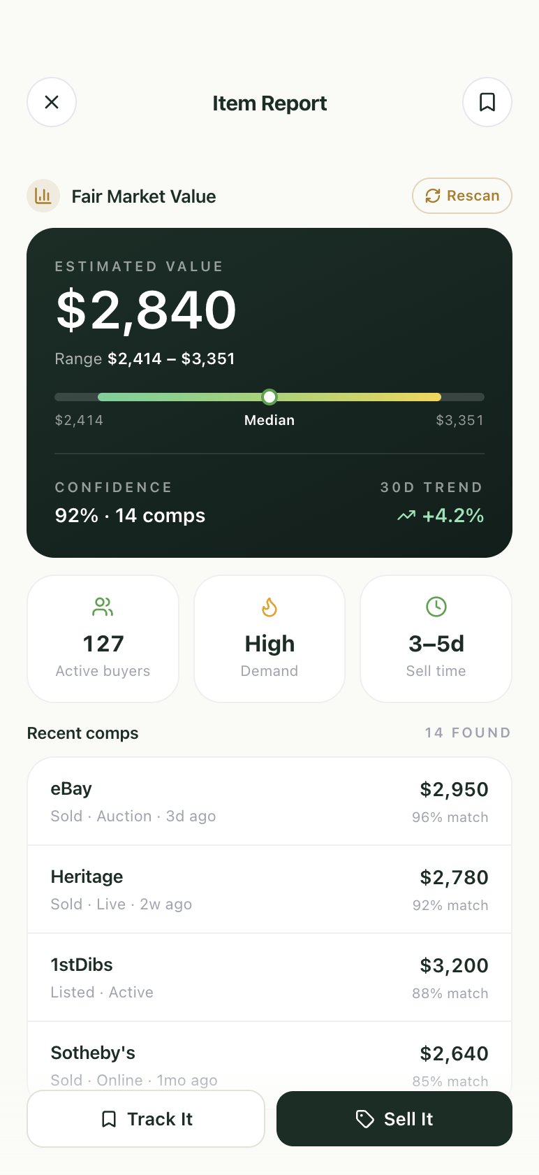 A price you can defend, backed by real comps.
